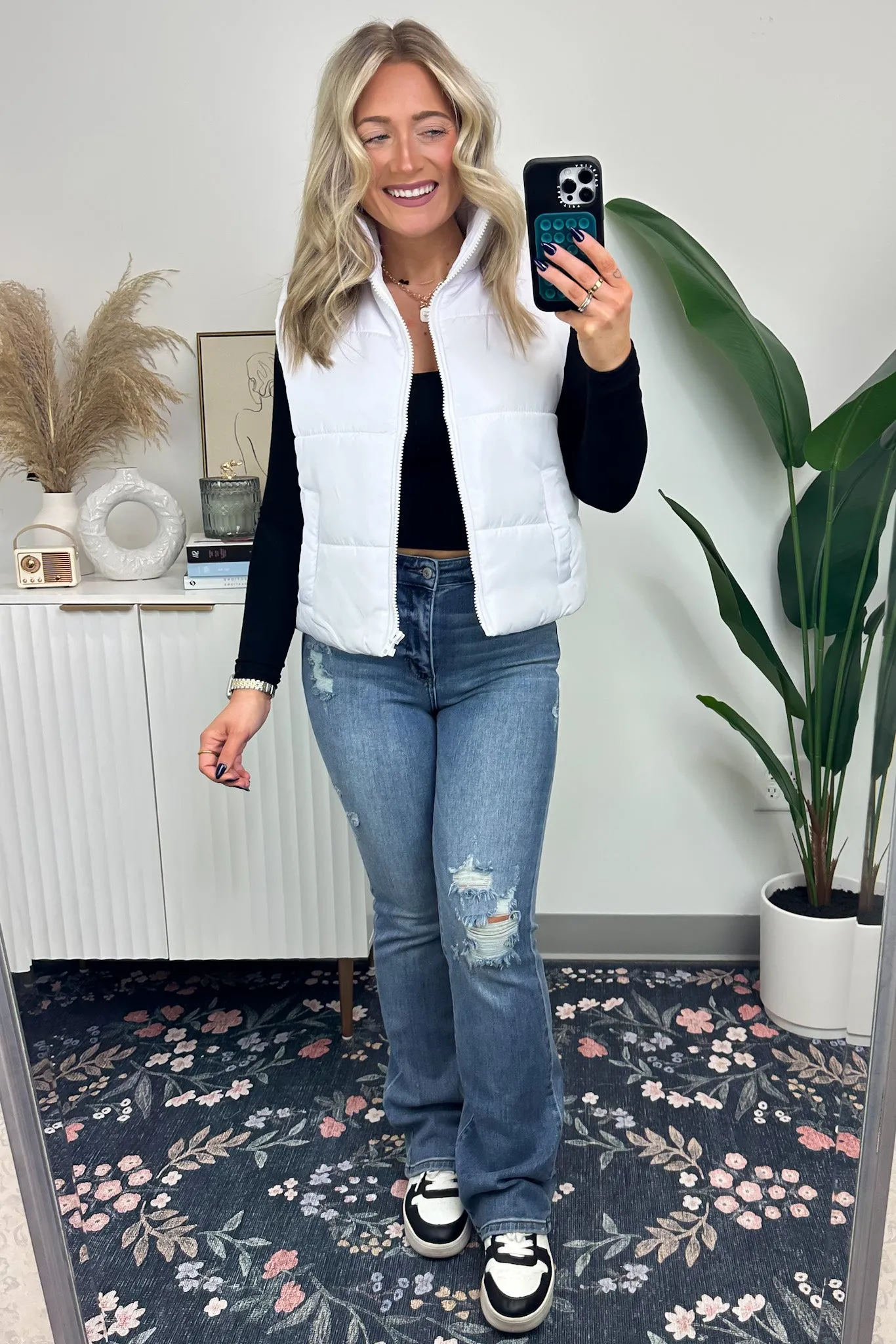 Cabin Cozy Zip Front Puffer Vest - FINAL SALE