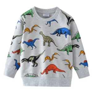 Little Hand Toddler Boy 100% Cotton Dinosaur Sweatshirt Pullover 5t
